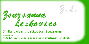 zsuzsanna leskovics business card